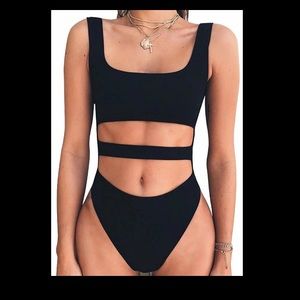 Black Cut Out Bodysuit
